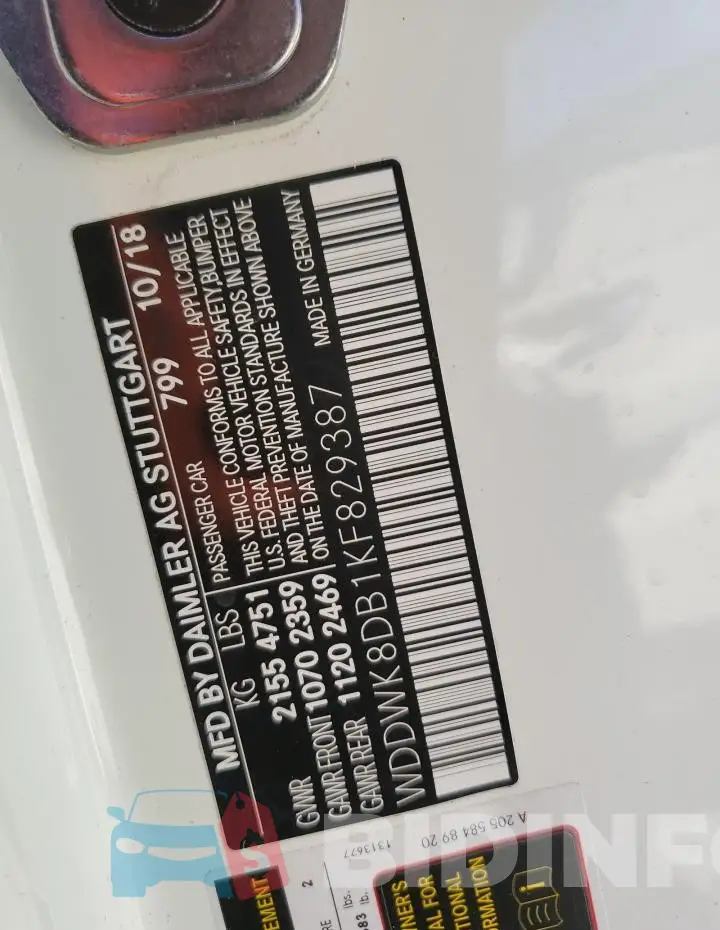 WDDWK8DB1KF829387 Photo# 13