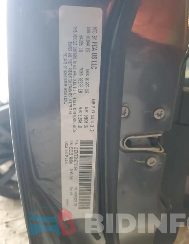 1C3CDFEBXGD701926 Photo# 12