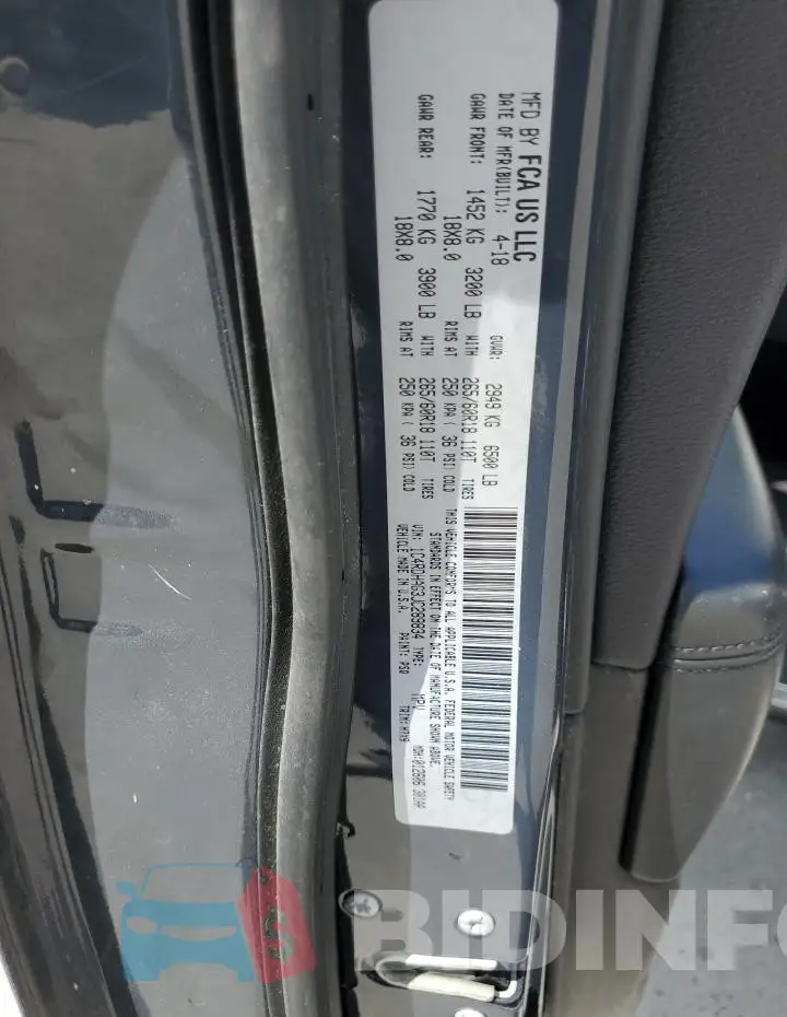 1C4RDHAG3JC289834 Photo# 13