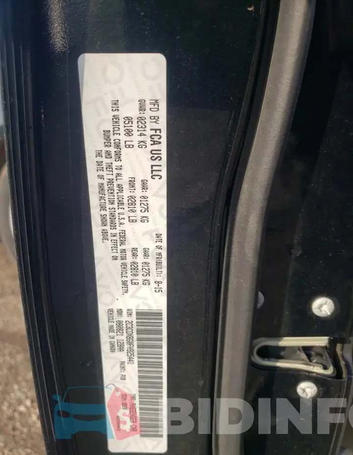 2C3CDXBG0FH925441 Photo# 12