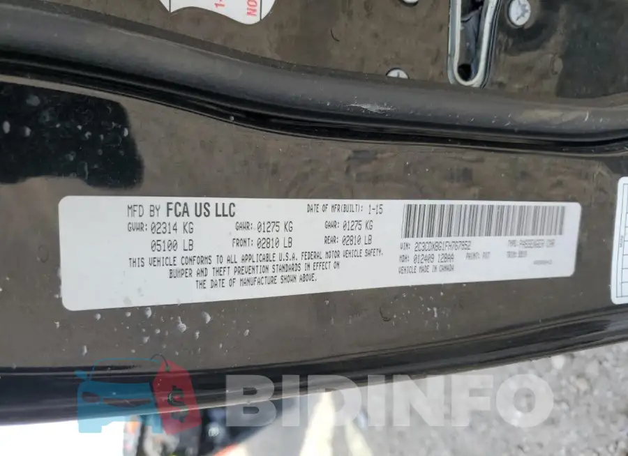 2C3CDXBG1FH767952 Photo# 13
