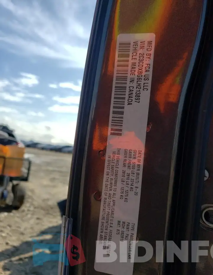 2C3CDXBG6LH213897 Photo# 12