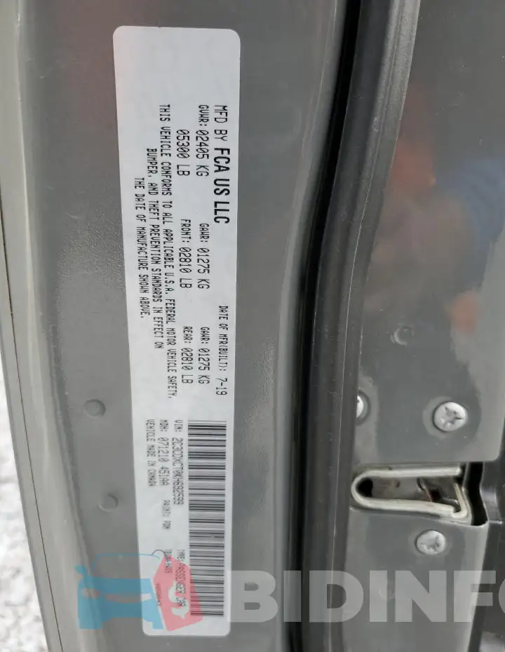 2C3CDXCT0KH692599 Photo# 13