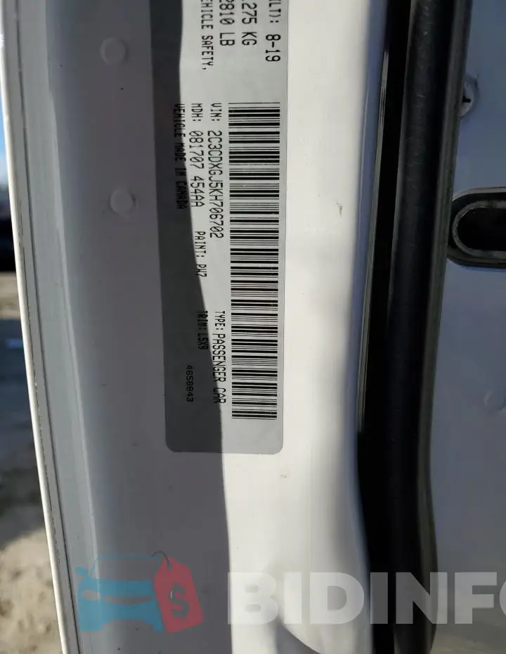 2C3CDXGJ5KH706702 Photo# 12