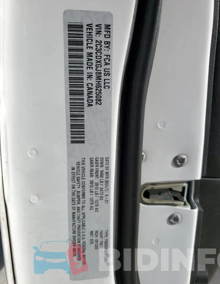 2C3CDXGJ8MH625082 Photo# 13