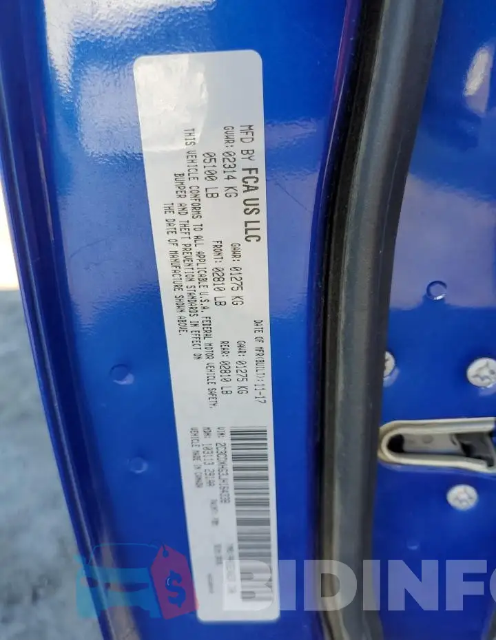 2C3CDXHG3JH164338 Photo# 12