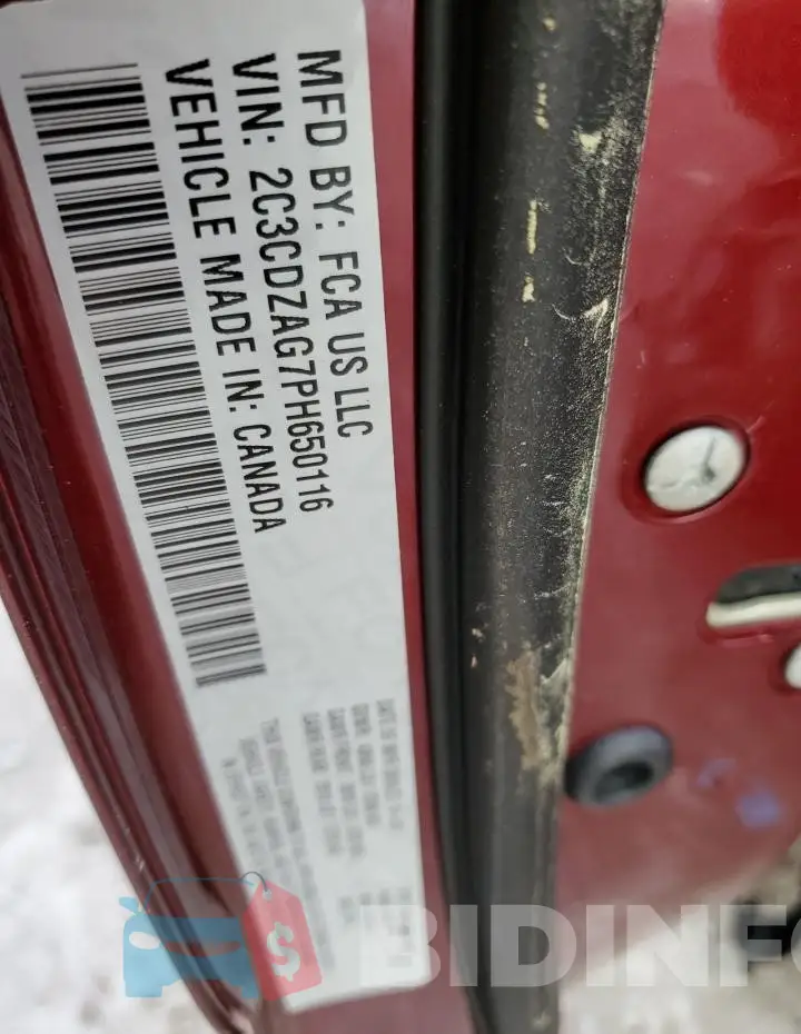 2C3CDZAG7PH650116 Photo# 12