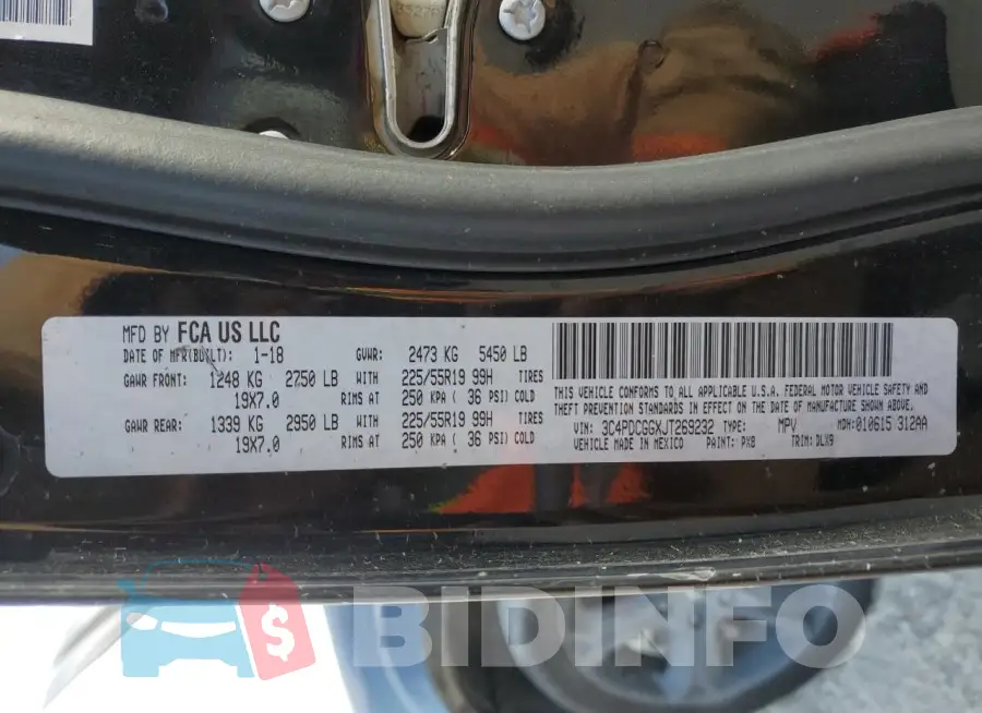 3C4PDCGGXJT269232 Photo# 13