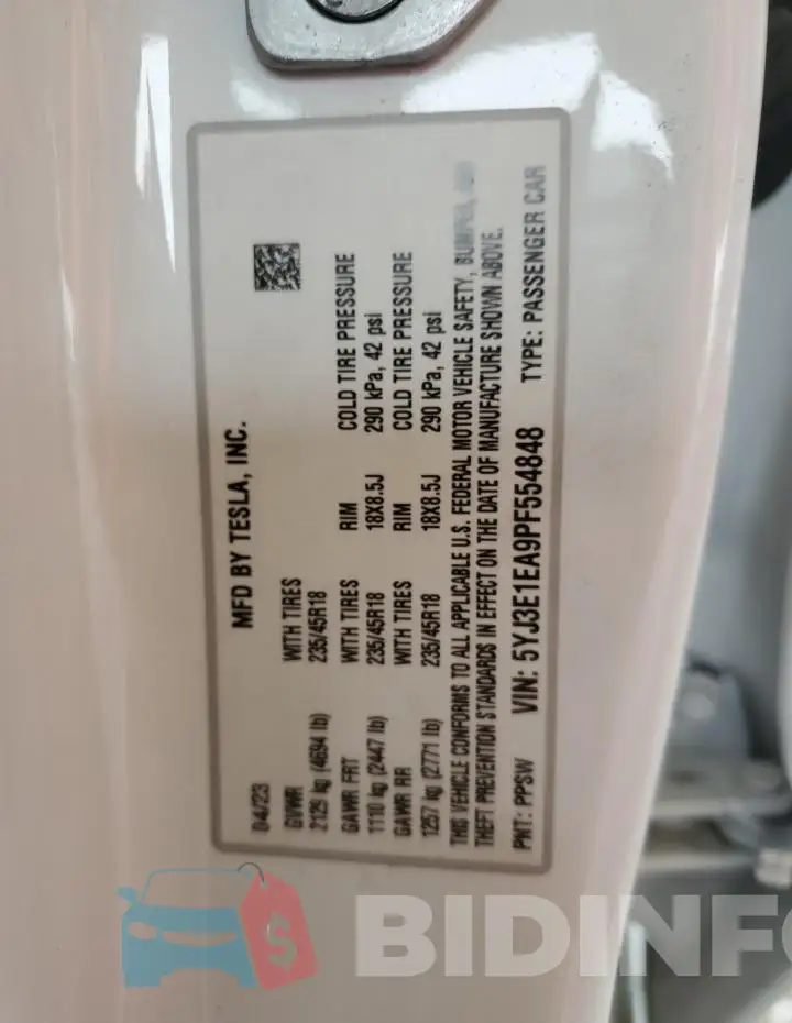 5YJ3E1EA9PF554848 Photo# 12