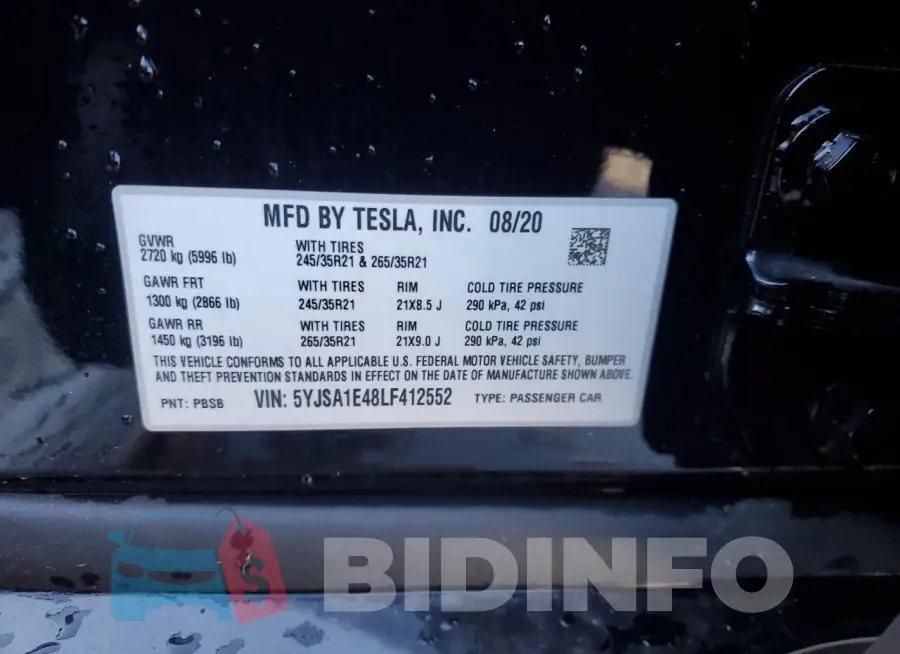 5YJSA1E48LF412552 Photo# 12