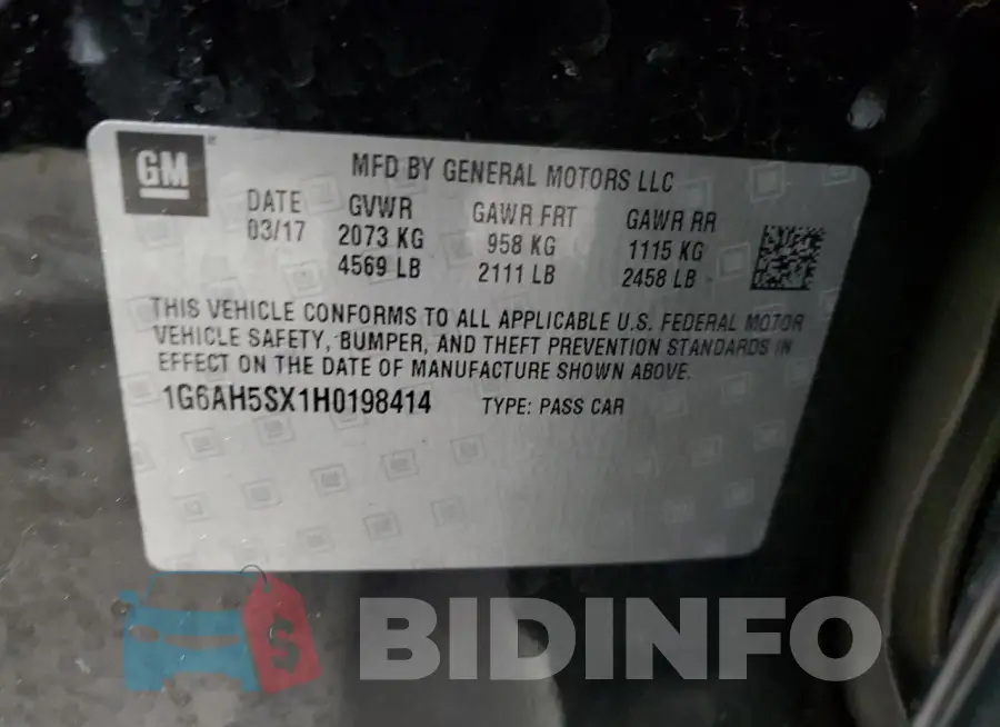 1G6AH5SX1H0198414 Photo# 13