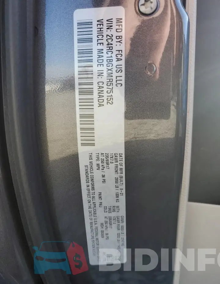 2C4RC1BGXMR575152 Photo# 13