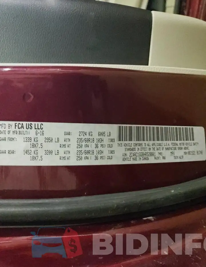 2C4RC1GG8HR528801 Photo# 14