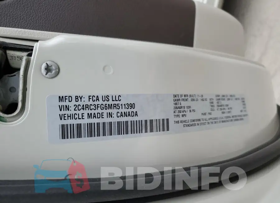 2C4RC3FG6MR511390 Photo# 13