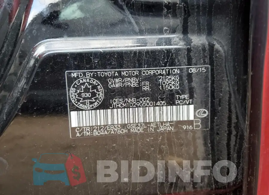 JTHCM1D29G5001405 Photo# 13