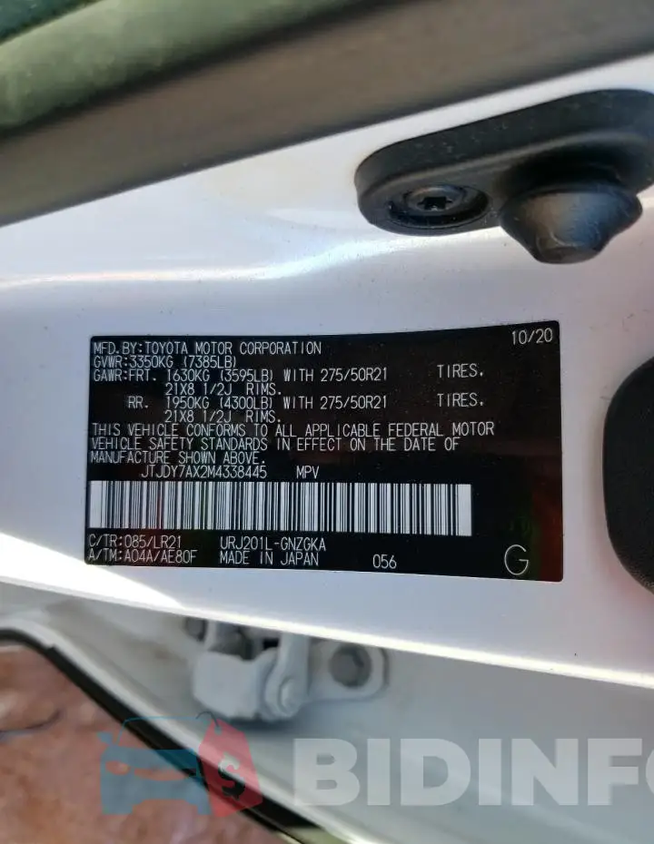JTJDY7AX2M4338445 Photo# 14