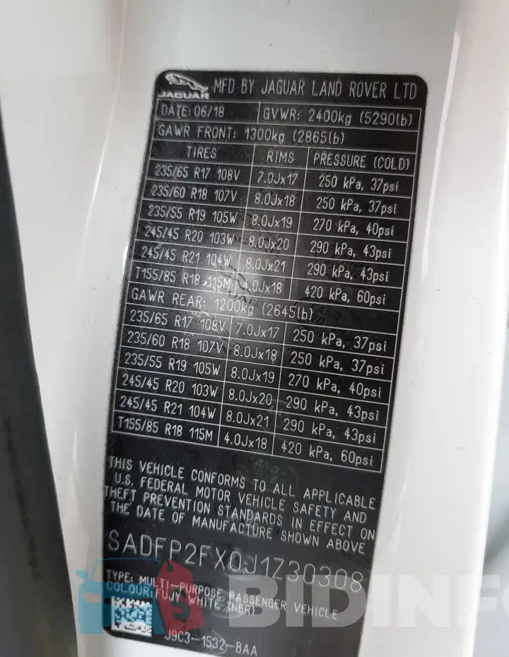 SADFP2FX0J1Z30308 Photo# 12