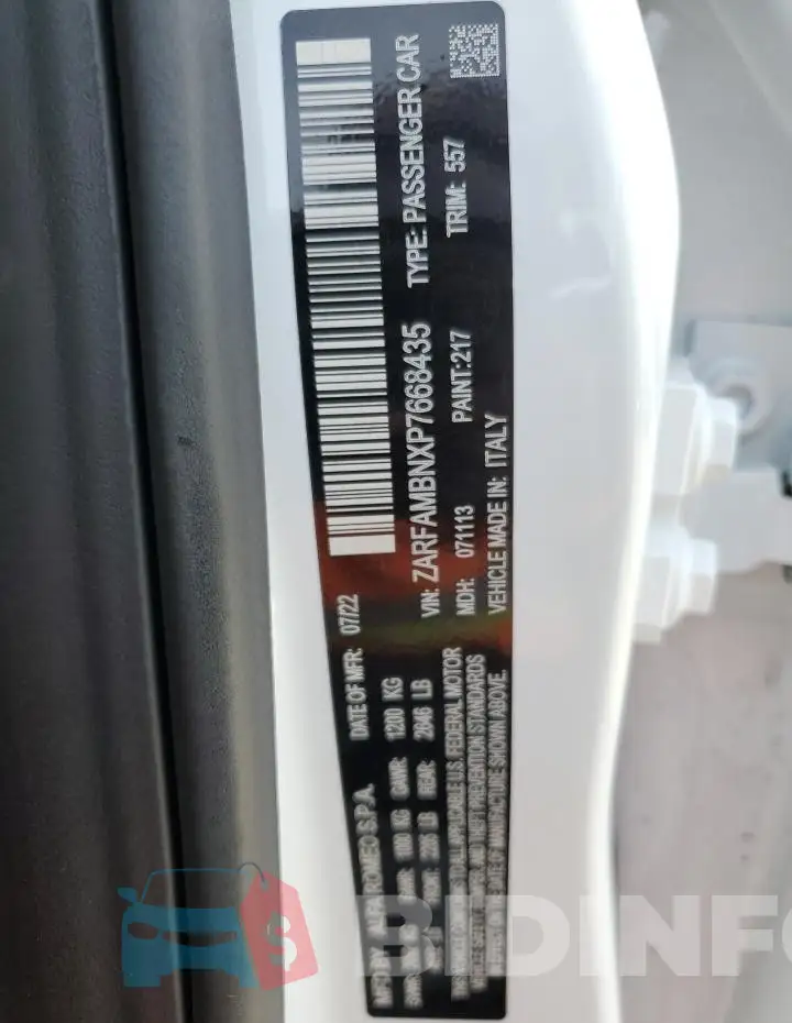 ZARFAMBNXP7668435 Photo# 12