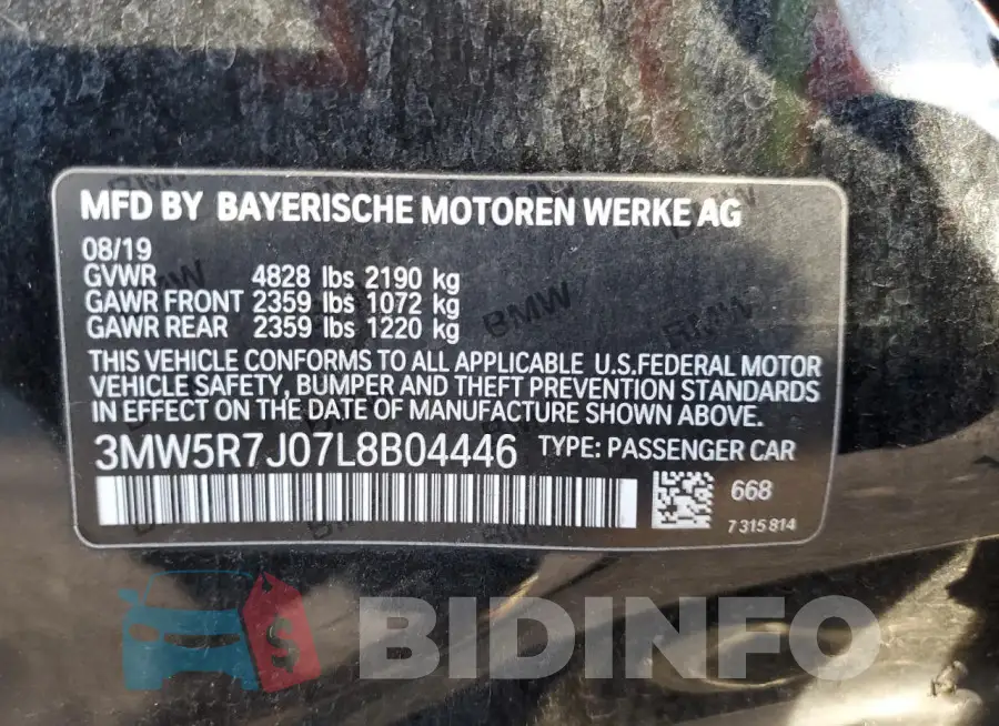 3MW5R7J07L8B04446 Photo# 12