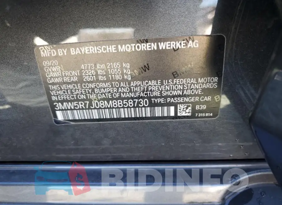 3MW5R7J08M8B58730 Photo# 13