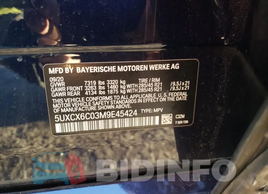 5UXCX6C03M9E45424 Photo# 12