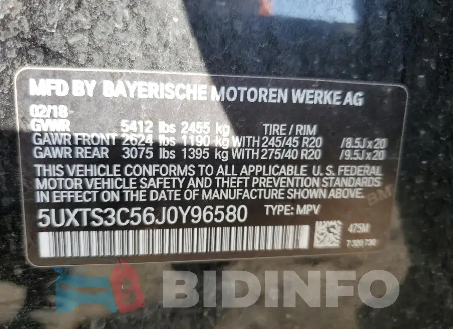 5UXTS3C56J0Y96580 Photo# 12