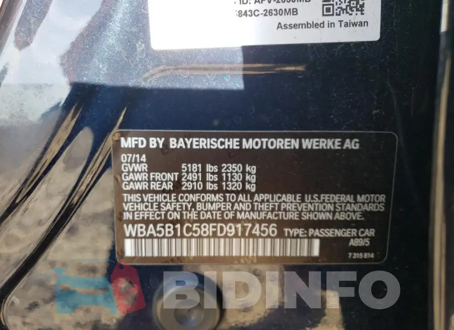 WBA5B1C58FD917456 Photo# 12