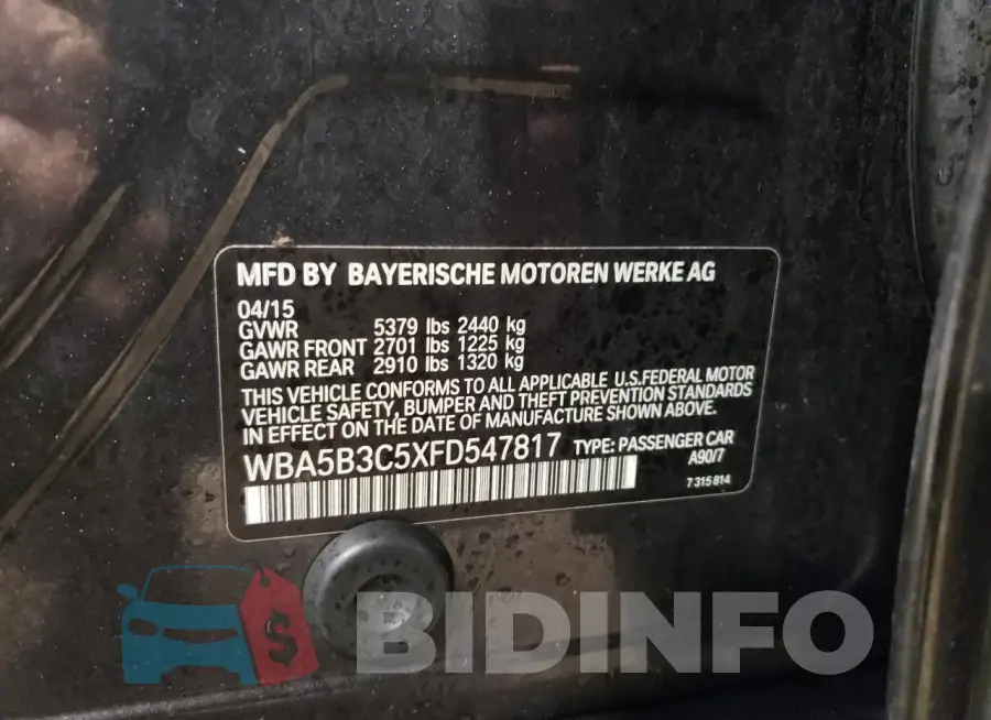 WBA5B3C5XFD547817 Photo# 12