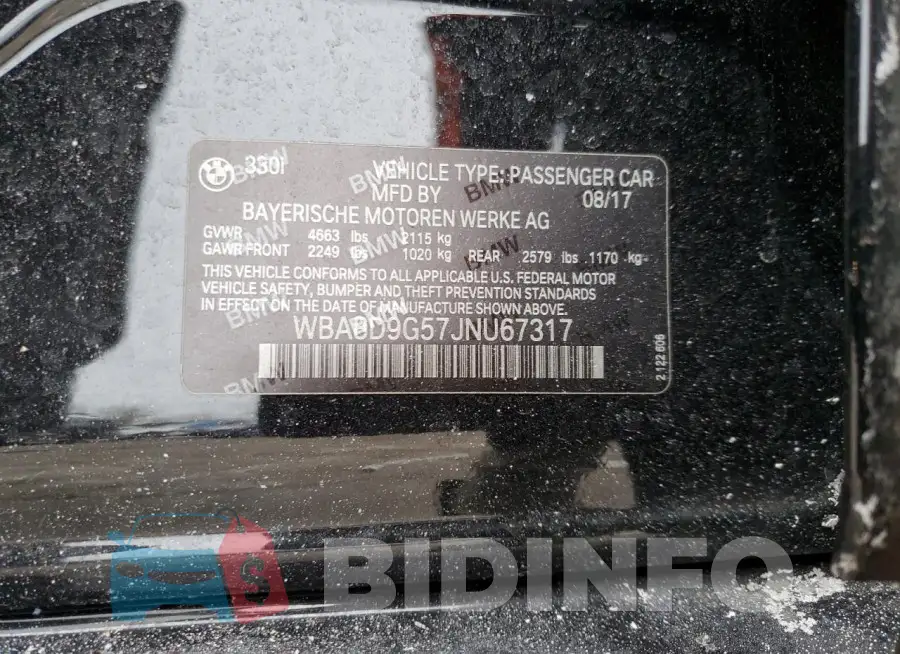 WBA8D9G57JNU67317 Photo# 12