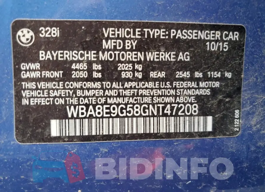 WBA8E9G58GNT47208 Photo# 12