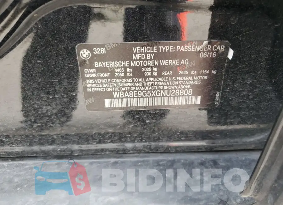 WBA8E9G5XGNU28808 Photo# 12