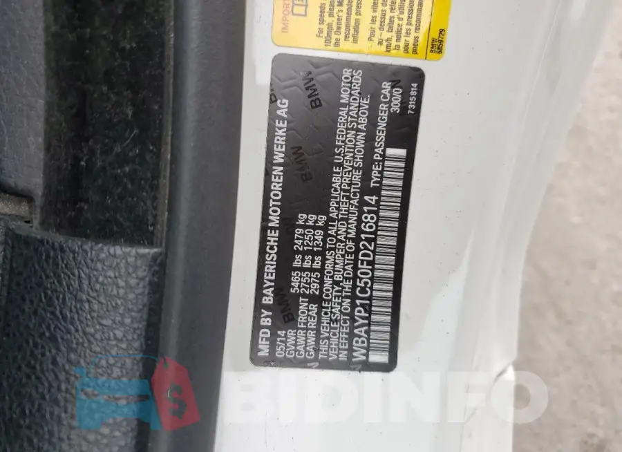 WBAYP1C50FD216814 Photo# 12
