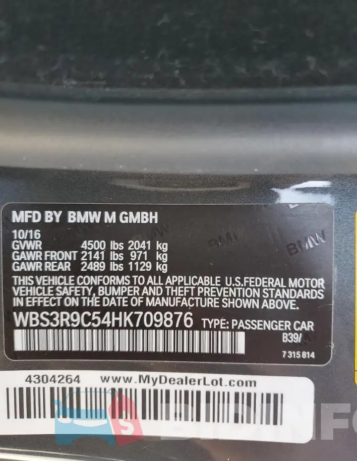 WBS3R9C54HK709876 Photo# 12