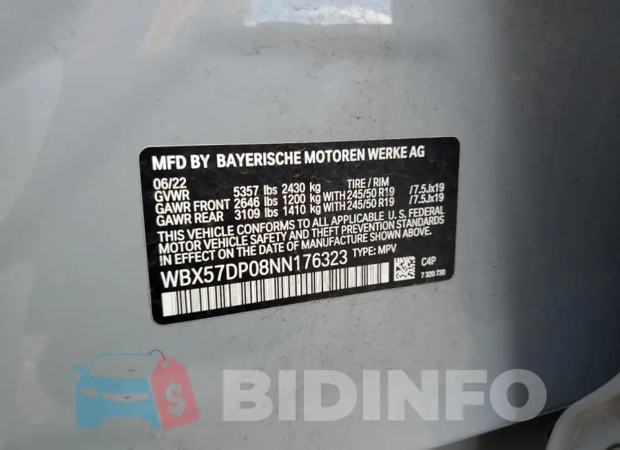 WBX57DP08NN176323 Photo# 14