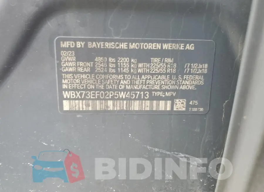 WBX73EF02P5W45713 Photo# 12