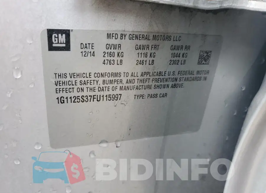 1G1125S37FU115997 Photo# 12