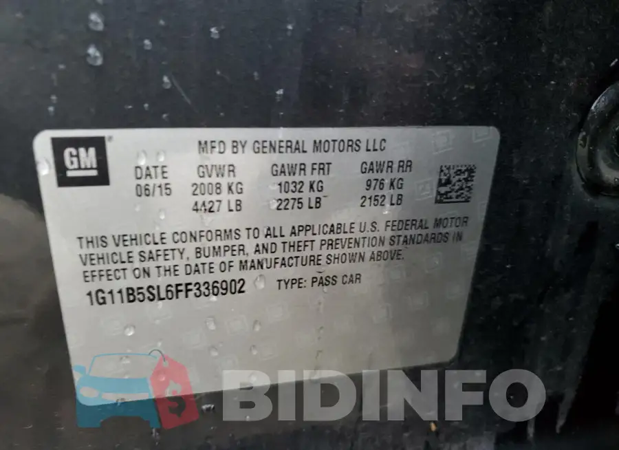 1G11B5SL6FF336902 Photo# 12