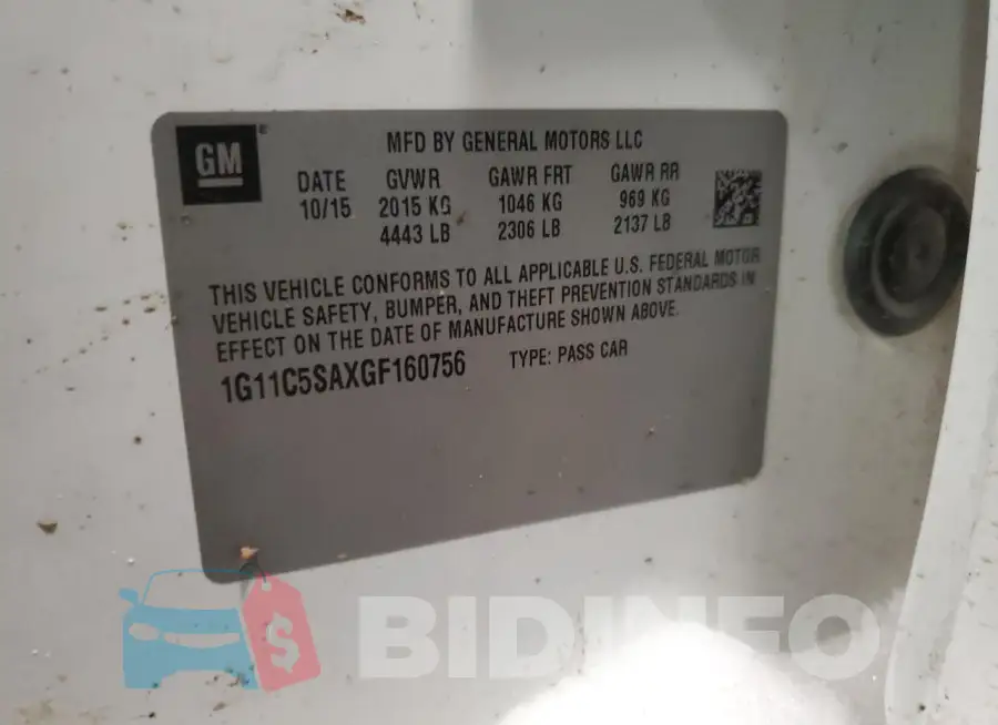 1G11C5SAXGF160756 Photo# 12