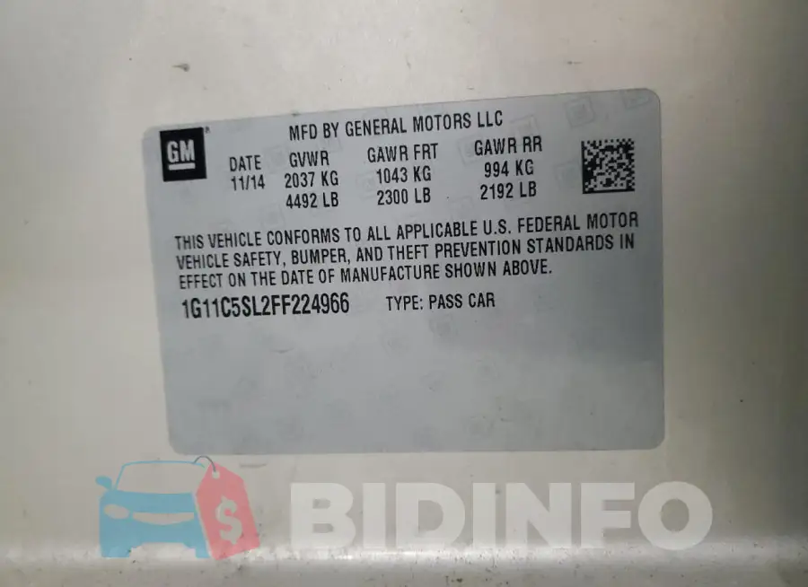 1G11C5SL2FF224966 Photo# 12