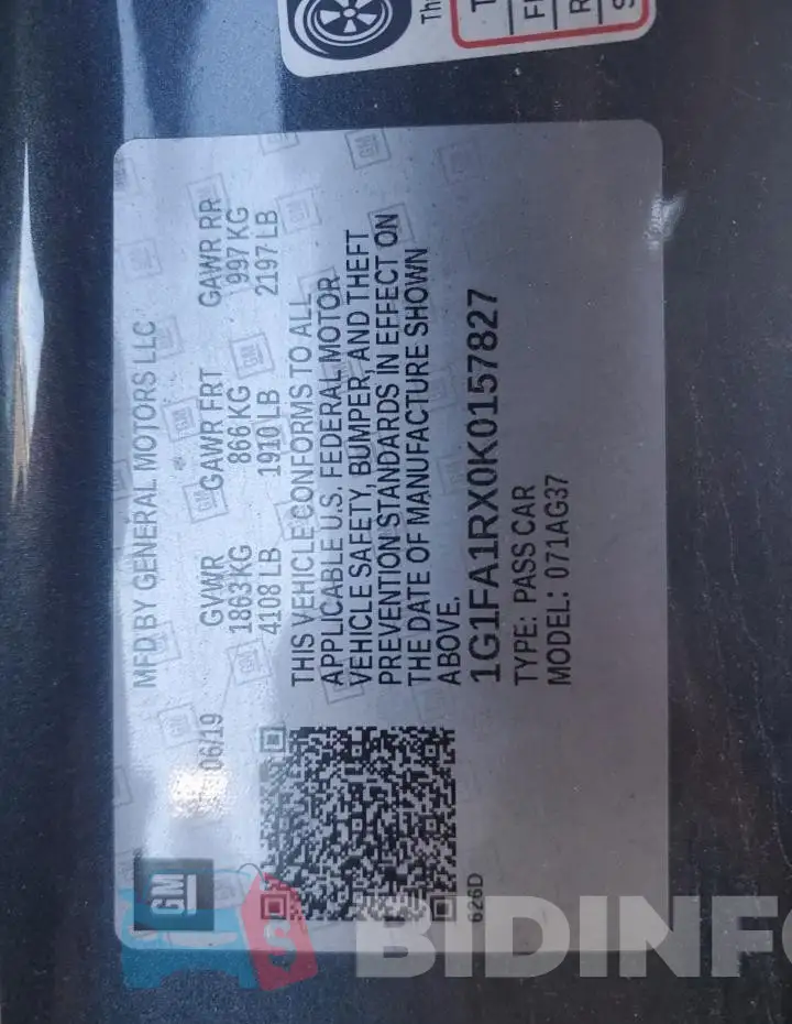 1G1FA1RX0K0157827 Photo# 12