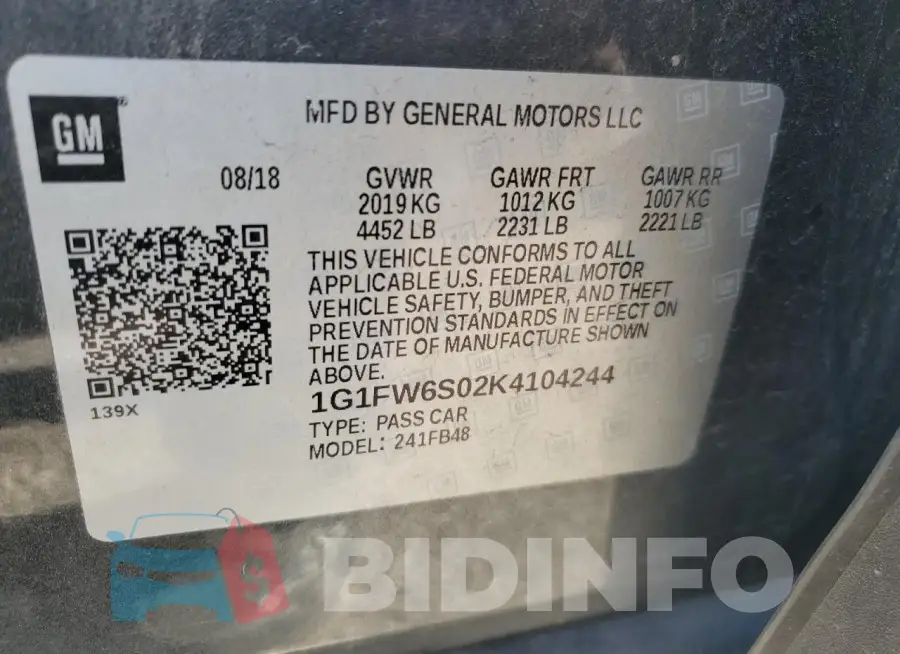 1G1FW6S02K4104244 Photo# 13