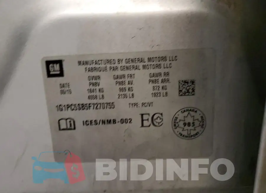 1G1PC5SB5F7270755 Photo# 13
