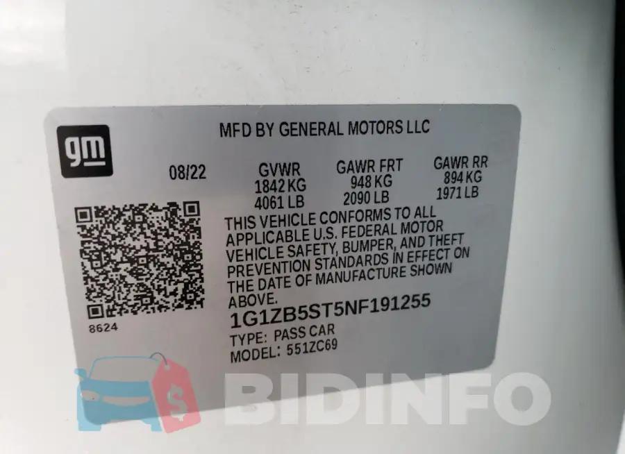 1G1ZB5ST5NF191255 Photo# 12