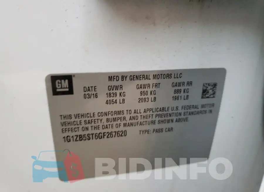 1G1ZB5ST6GF267620 Photo# 12