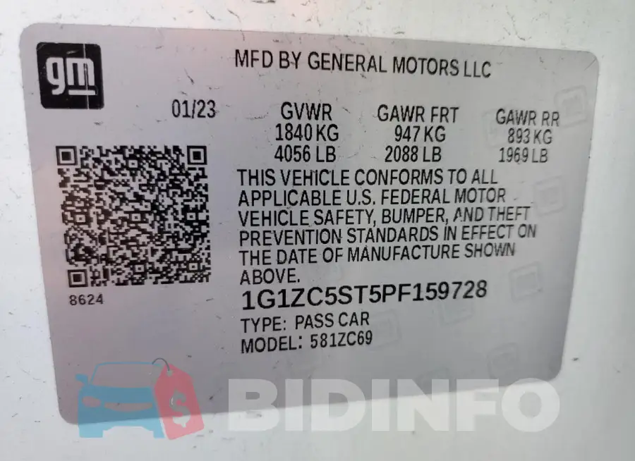 1G1ZC5ST5PF159728 Photo# 12