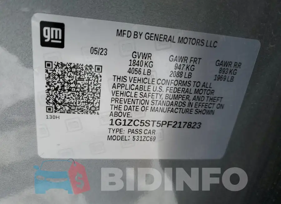 1G1ZC5ST5PF217823 Photo# 12