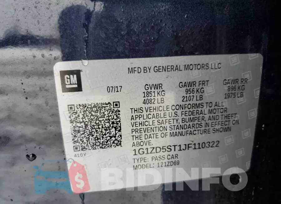 1G1ZD5ST1JF110322 Photo# 12