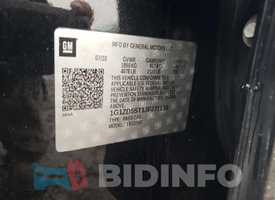 1G1ZD5ST1JF271138 Photo# 12