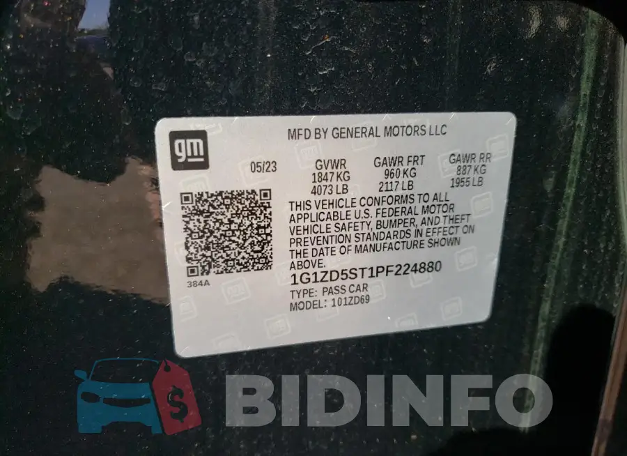1G1ZD5ST1PF224880 Photo# 12