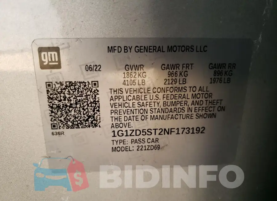 1G1ZD5ST2NF173192 Photo# 12